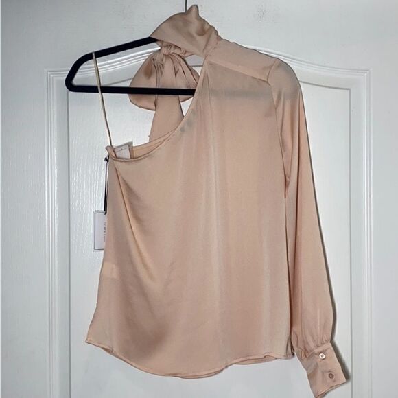 NWT MSRP $69 1. State Tie Neck One Shoulder Blouse Women's Size Small - Picture 7 of 10